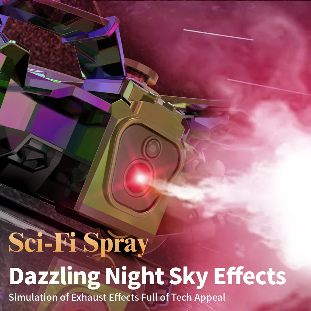 High‑Speed 4WD Holographic Spray Drift RC Car,2.4GHz,Powerful Motor,Cool Mist,45dB Quiet,USB Charging for Night Racing & Stunts