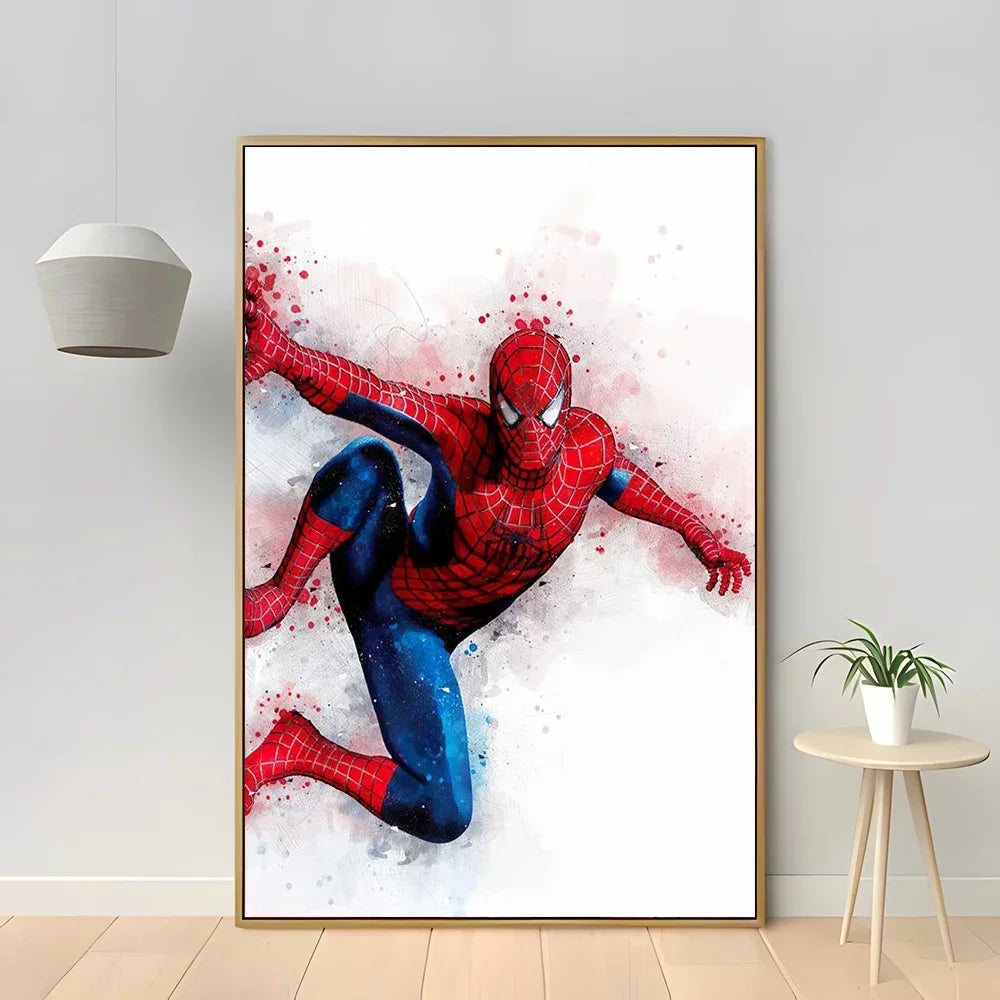 1pc Frameless Canvas Painting SpiderMan Marvel Movie Style Wall Art Posters Superhero Home Decor Canvas Painting Mural Prints
