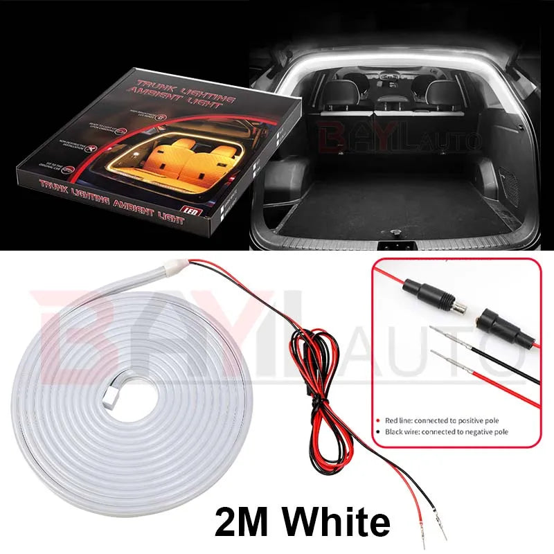 Universal Automatic Led Trunk Light Automatic Sensor Car Trunk Light Strip with Dynamic Flowing Illumination for Fit Easy