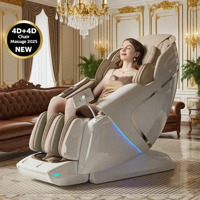 Home Electric Massage Chair Full Body 8D Daul Core Zero Gravity SL-Track Shiatsu Stretch Professional Massage Chairs with Heat