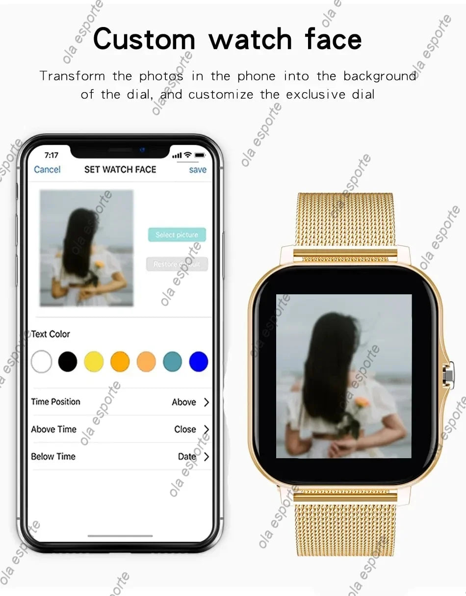 Stay stylish and connected with this versatile smartwatch designed for both men and women!