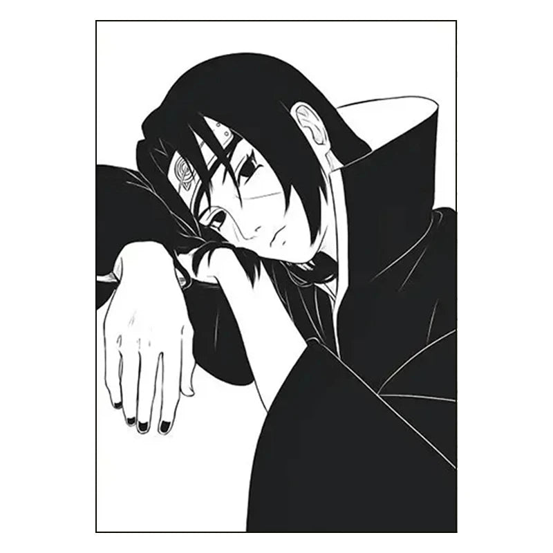 Naruto Decorative Painting Frameless Anime Cartoon Printing Uchiha Sasuke Poster Room Decoration Canvas Mural Holiday Gifts