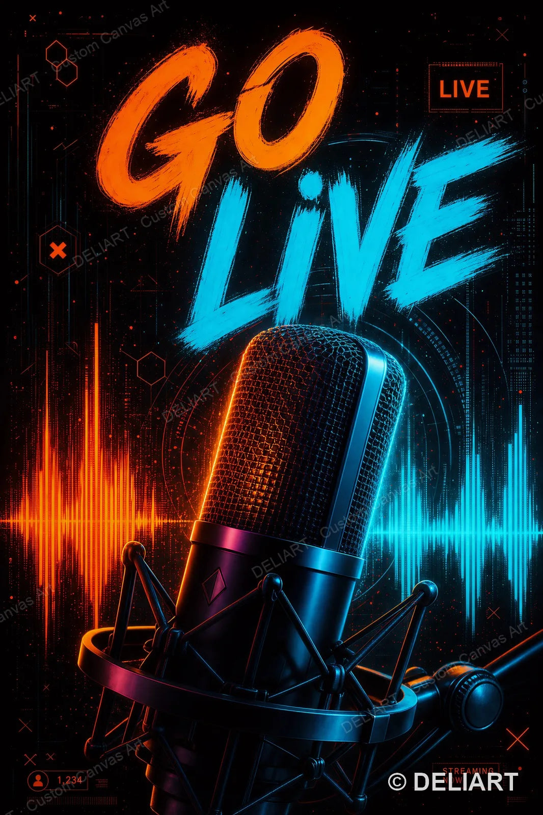 1 & 3 PCS Set Neon Gaming Posters Canvas Wall Art Print Gamepad Gamer Room Decor Esports Gift for Boys Teens Unframed