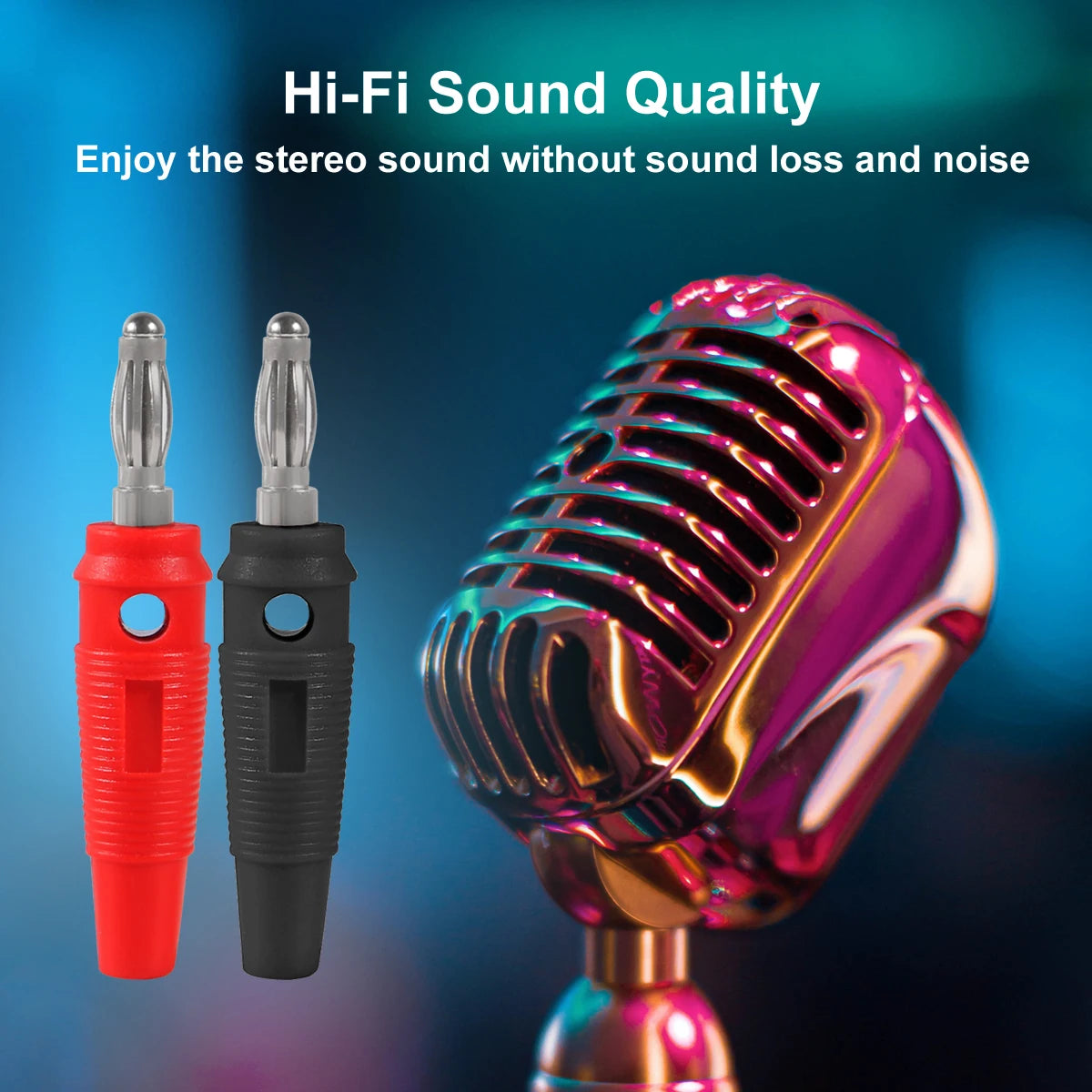 10pcs 5pairs 4mm Banana Plugs 32A High Current Screw Type Banana Plug Male Connectors Adapters