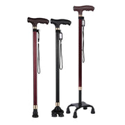 Non-slip Walking Sticks For The Elderly Retractable Aluminum Alloy Multifunctional Cane With Led Light Old Men Crutch
