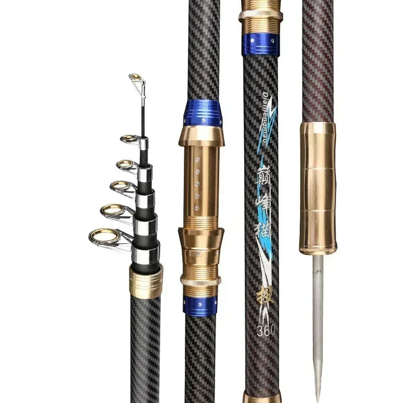 Best Telescopic Portable Rotary Fishing Rod 2.4M,2.7M,3.6M,3.9M,4.5M Fishing Rod 15kg Travel Sea Boat Rock Fishing Spinning Rod