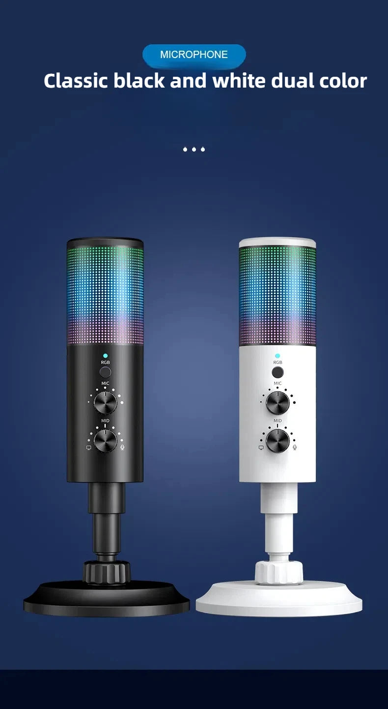 Capture crisp, clear audio with this USB condenser microphone featuring advanced noise cancellation—perfect for streaming, recording, and professional use!