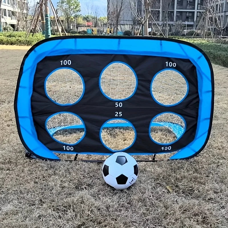 4 Modes Pop Up Soccer Goal Net 4 in 1 Foldable Football Goal Indoor Outdoor for Improving Passing and Shooting Accuracy