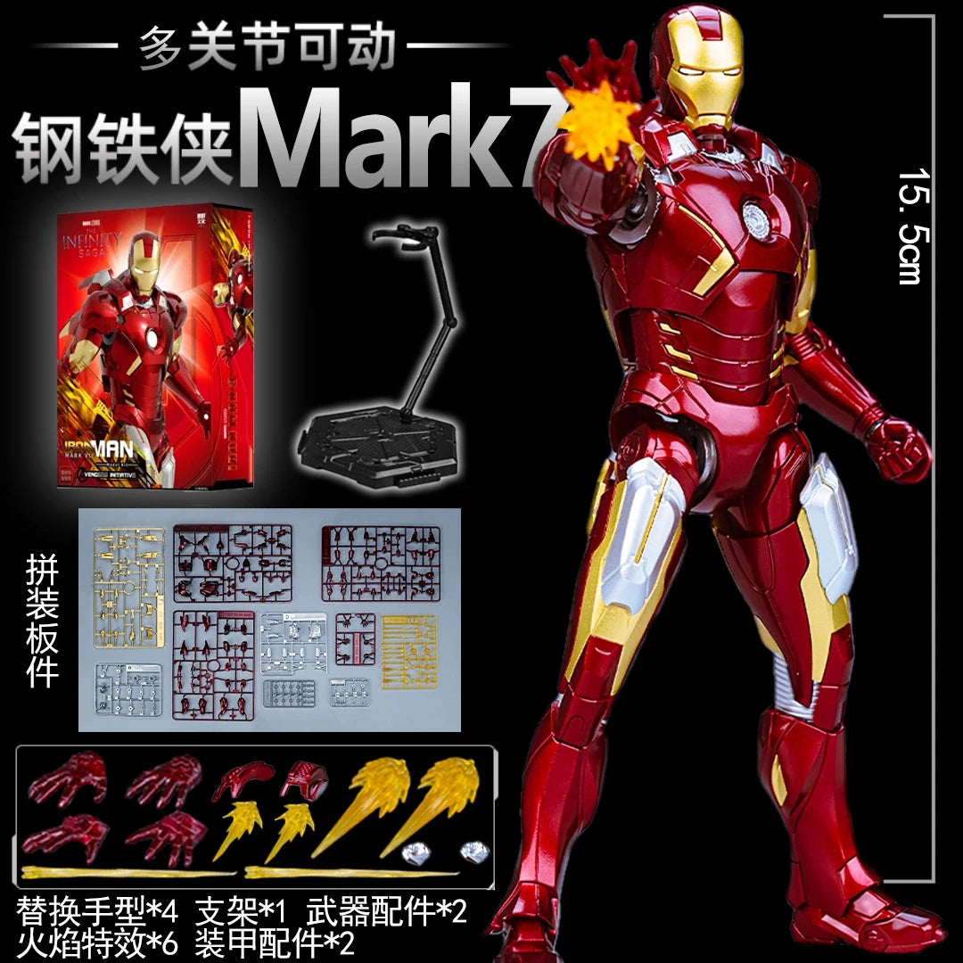 Original FondJoy Iron Man Tony Stark Legend MK42 MK43 MK50 MK6 DIY building block Toys  Action Figure Collection Anime Model