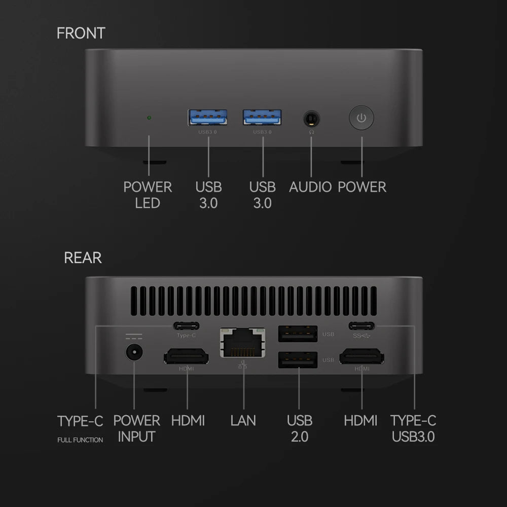 Protable Mini PC Windows 11 Pro intel Core i3 6100U 16GB RAM 1TB 2TB SSD PC Computer Dual WIFI 6 BT5.2 4K HD Mini Pc Desktop