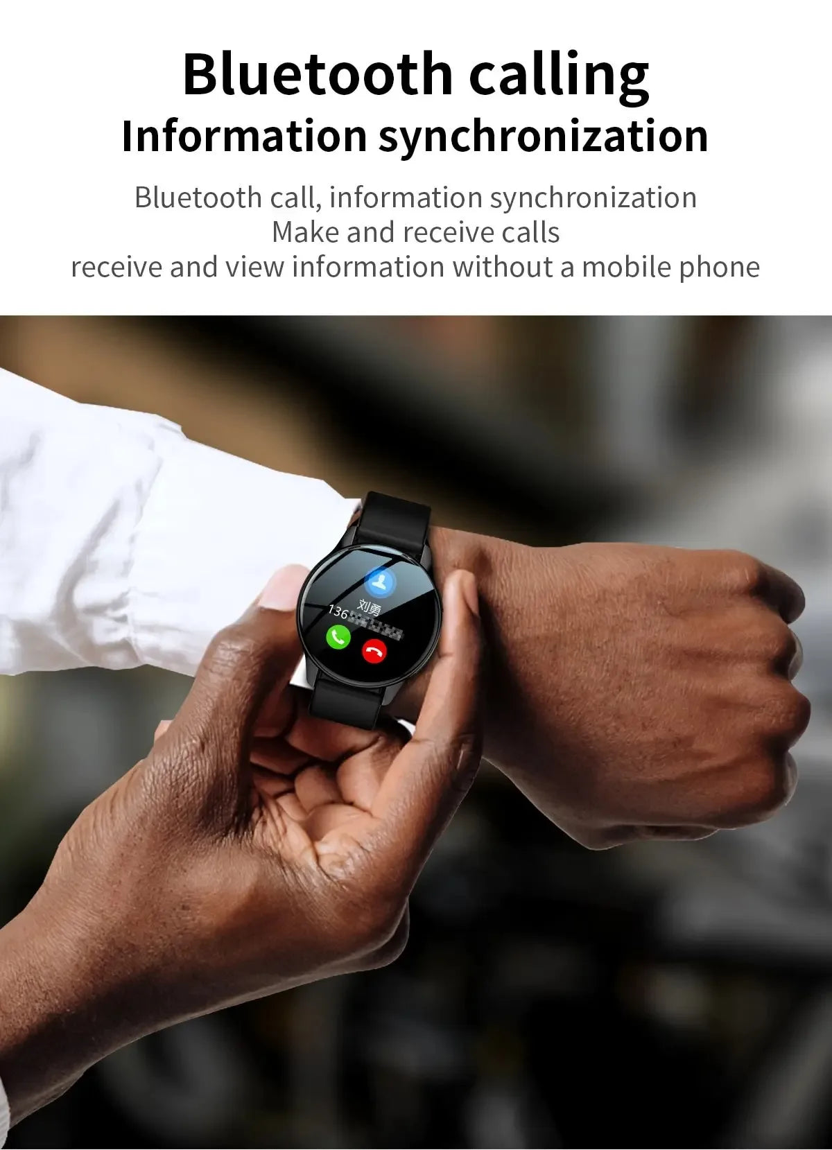 Track your sleep and stay connected in style with this round-display smartwatch for men and women, compatible with iOS and Android!