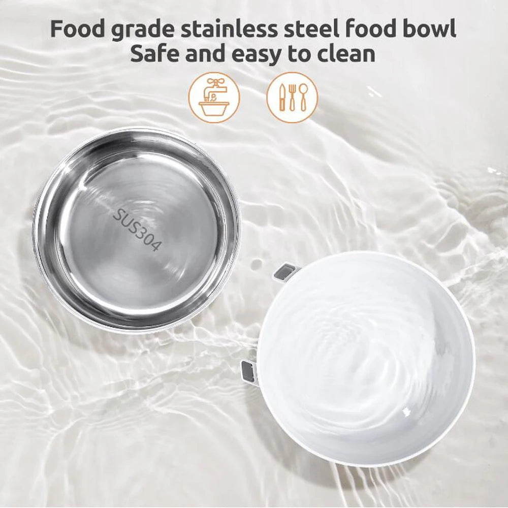 Keep your furry friends well-fed on schedule with this automatic pet feeder featuring a smart timer and durable stainless steel bowl—perfect for cats and dogs!