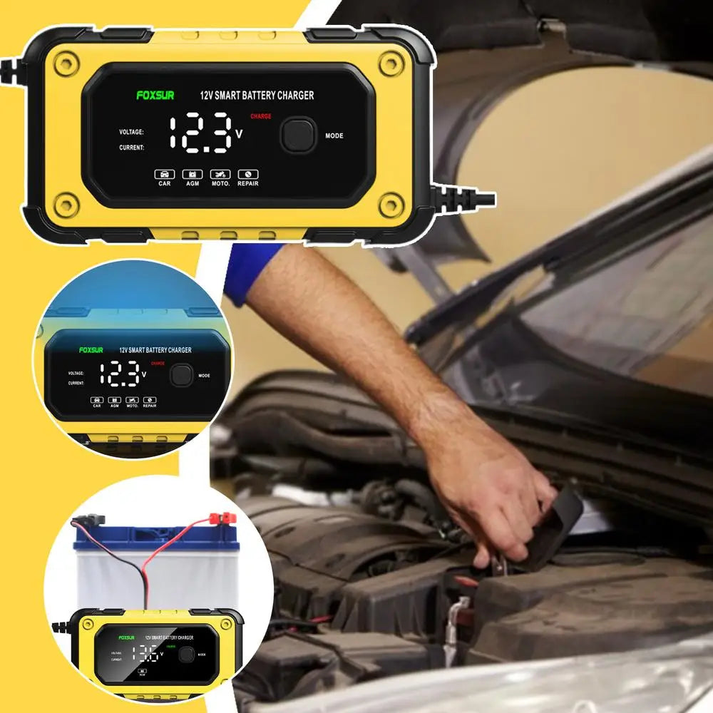Stay charged and ready with this portable battery jumper starter power pack—featuring an LCD screen and powerful engine support for reliable jump starts anytime!