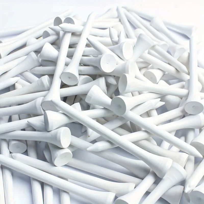 275 Inch White Wooden Golf Tees 20 Pack Premium Natural Wood Tees for Driving Range Course Practice Durable Eco Friendly Access