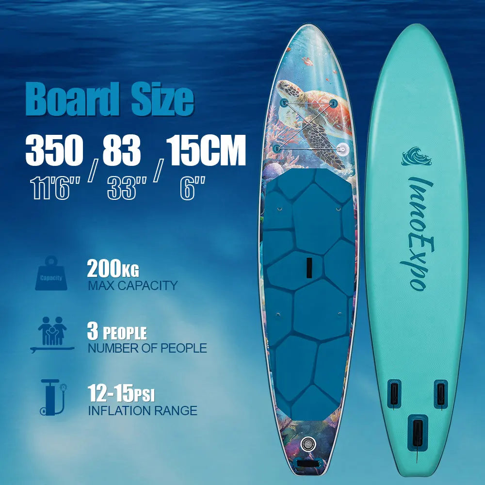 InnoExpo Stand Up Paddle Board Inflatable Surfboard Surf Sup Board Non-Slip Water Sport Paddleboard with Accessories