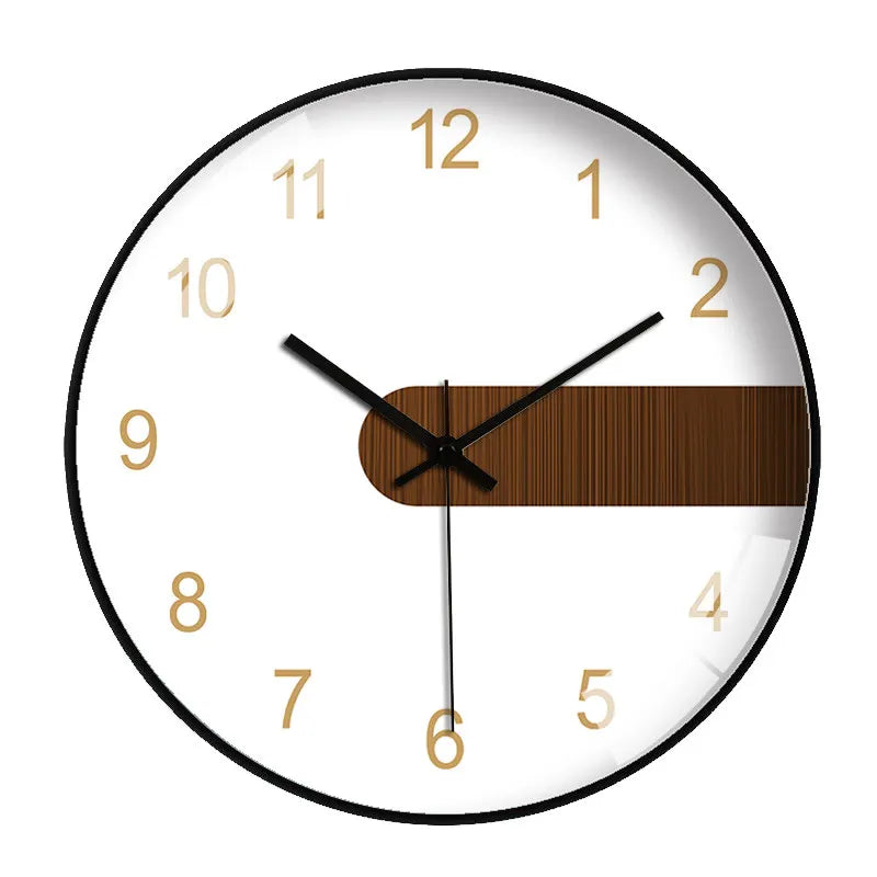 Minimalist Modern Wall Clock Vintage Round Clock ABS Frame Large Easy to Read Numbers for Living Room Bedroom Kitchen Office