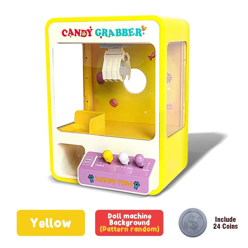 Claw Machine Toys Electronic Arcade Game Adjustable Catch Doll Candy Machine Music Specie Mini Vending Birthday Gift for Kids