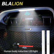 Wireless Car LED Strip Lights Foot Light Rechargeable Human Body Induction Night Light for Car Trunk Magnetic Reading Lamp