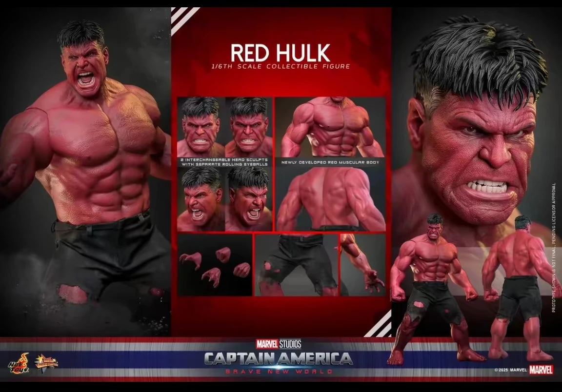 Original HT Marvel Legends Series MMS797 CAPTAIN AMERICA BRAVE NEW WORLD RED HULK Action Figure Model Gift