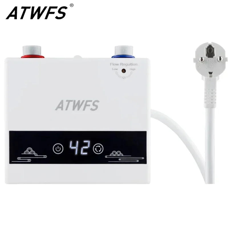 Enjoy quick and reliable hot water with this portable 220V 4600W instant water heater—perfect for bathroom showers and home kitchen heating!