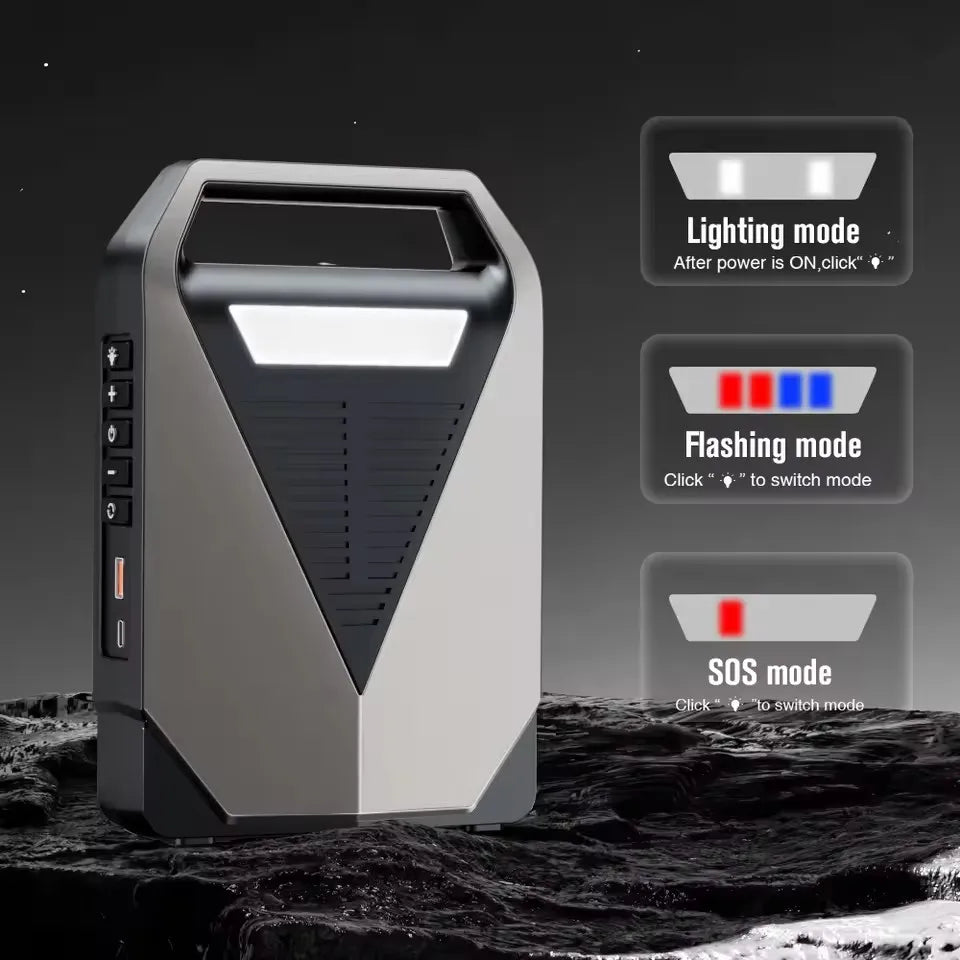 Be prepared on the road with this portable car jump starter and 150PSI air compressor—jump your battery and inflate tires anytime, anywhere!