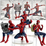 Popular Marvel Superhero Spider-Man 7-9 cm Mini Hand-made Desktop Model Decoration Game Peripherals Avengers Collection Toy Gift