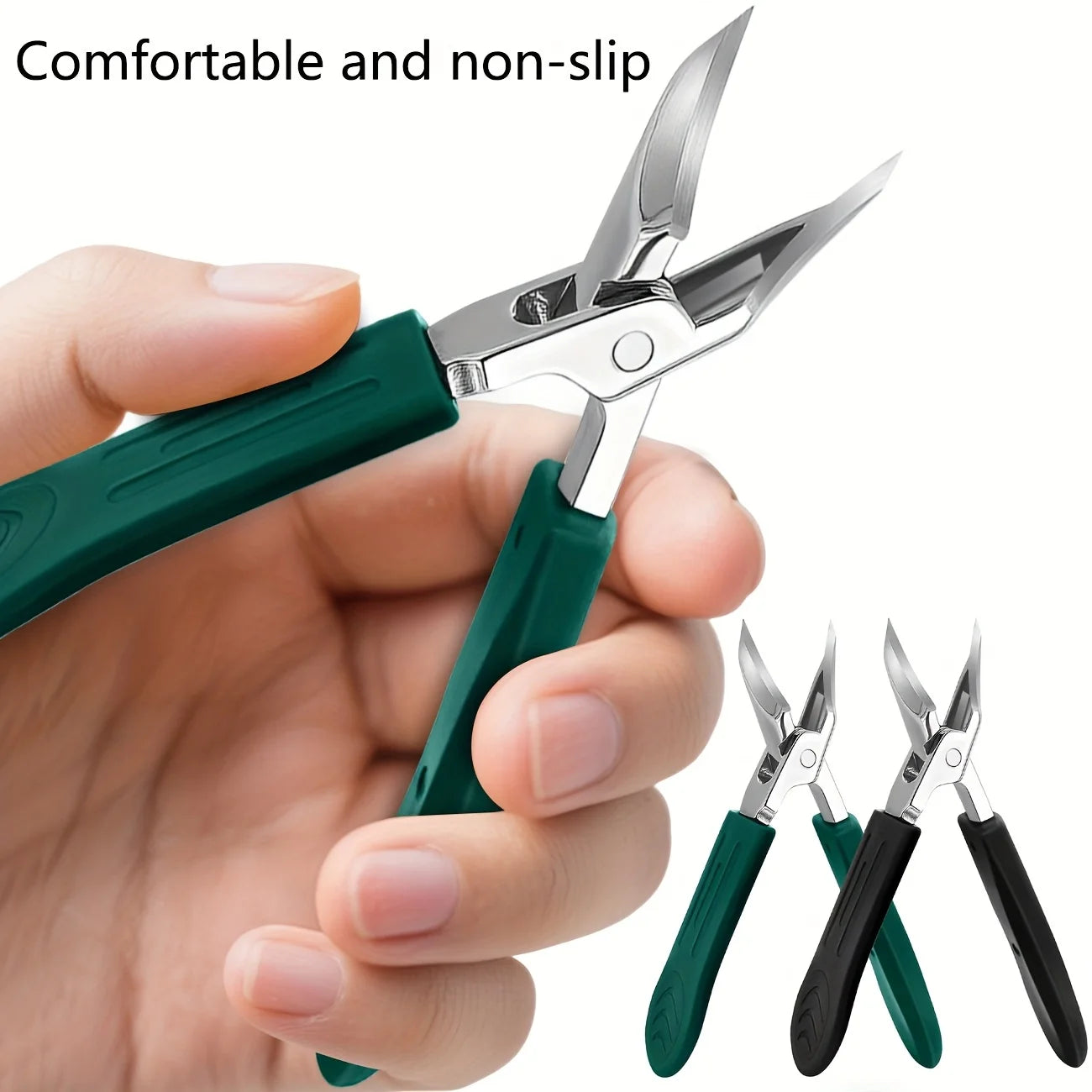 Thick Ingrown Nails Heavy Duty Stainless Steel Trimmer Safety Soft Grip Ultra Sharp 25 Degree Angled Blade Seniors Splash Proof