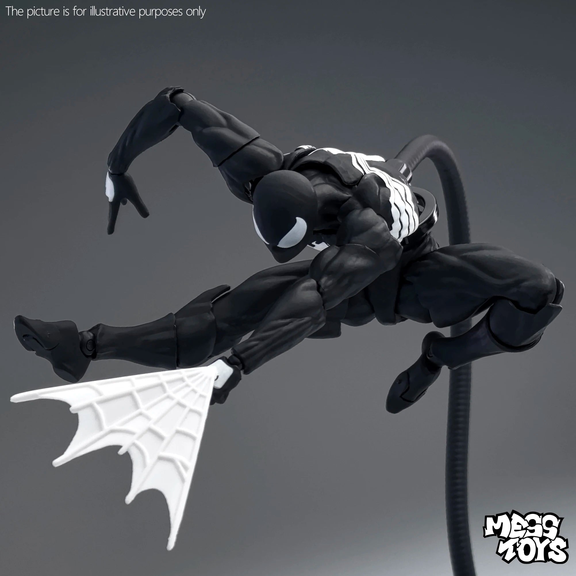 Mess Toys Spiderman Figure Black Suit Neighbor Symbiote MessToys Scarlet Neighbor Action Figure CT Toys Black Red Spider Man Toy