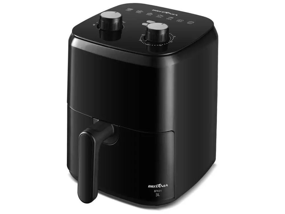 Electric Fryer without Oil/Air Fryer Britannia BFR31 Black with Timer 3L - 220V
