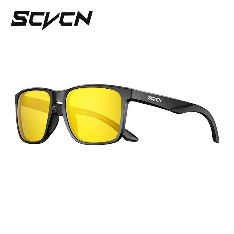 SCVCN Night Vision Glasses Fashion Sunglasses Y2K Trave Cycling Glasses Driving UV400 Mtb Fishing Sports Goggles Oversized Man