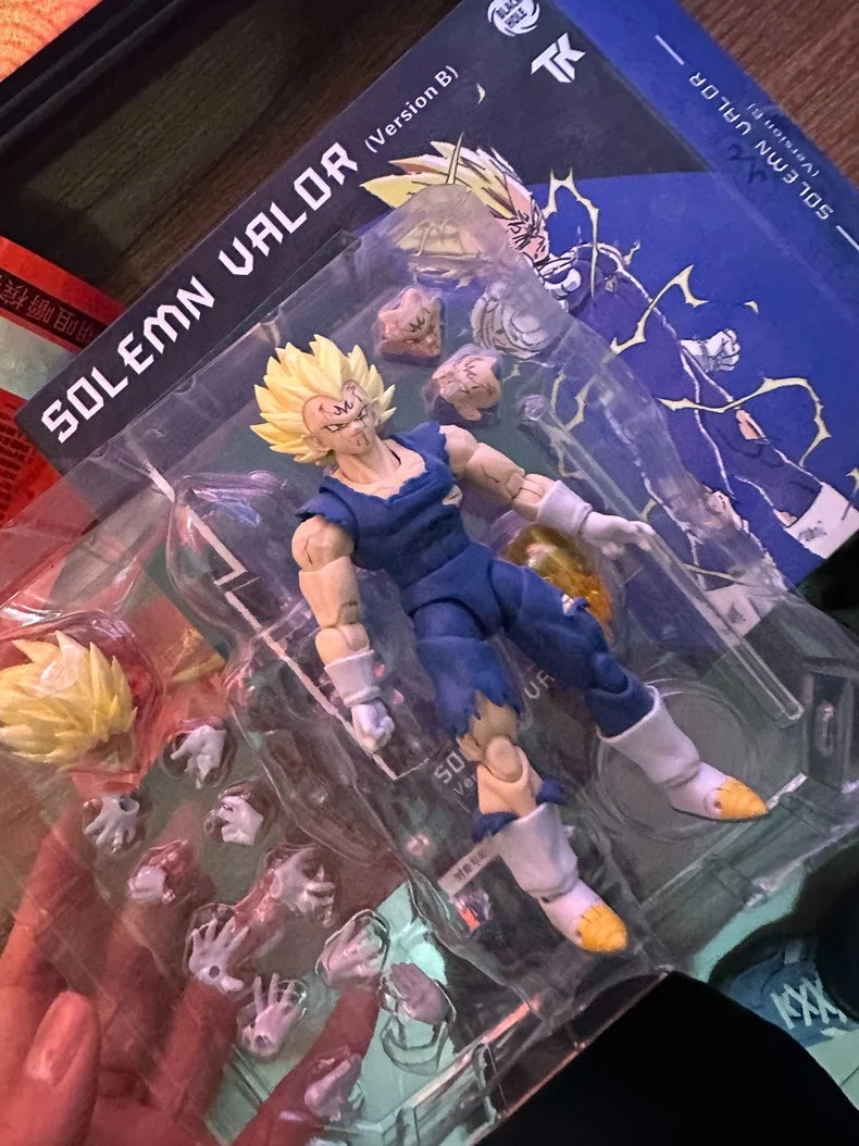  ﻿In stock Black Hole Toys & TK Super Saiyan SSJ Majin Vegeta Battle Damage Full Power anime Action Figure model toy gifts
