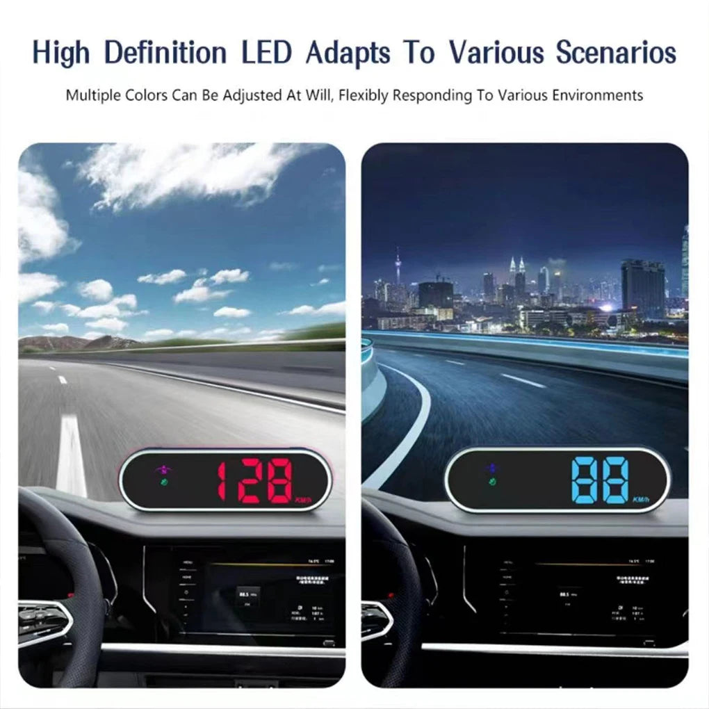 Car Digital Speedometer Head Up Display Speed Real Time Display GPS Kmh HUD for All Cars Car Electronics Accessories