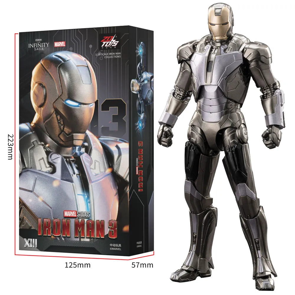 ZD Toys Iron Man MK1 MK2 MK3 MK4 MK5 MK6 MK7 MK42 MK43 MK45 MK46 War Machine Movie Action Figure 7 Inches Adult Collectible Toys