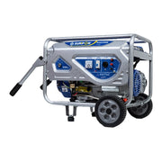 Portable 2.8/3kVA gasoline generator with recoil and electric start options.