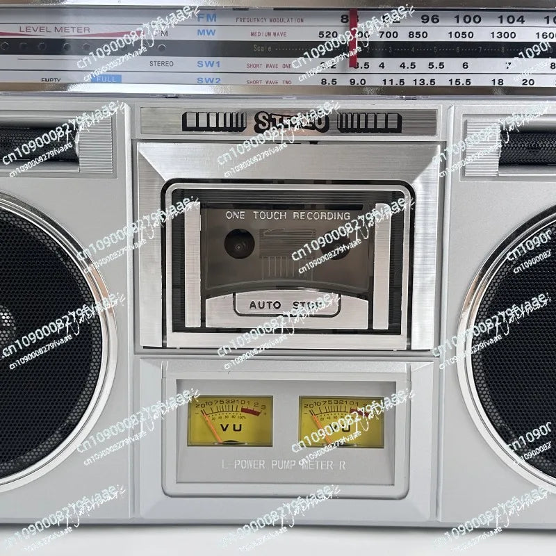 Retro Tape Recorder Dual Speaker Stereo Era Recorder Bluetooth Playback Radio