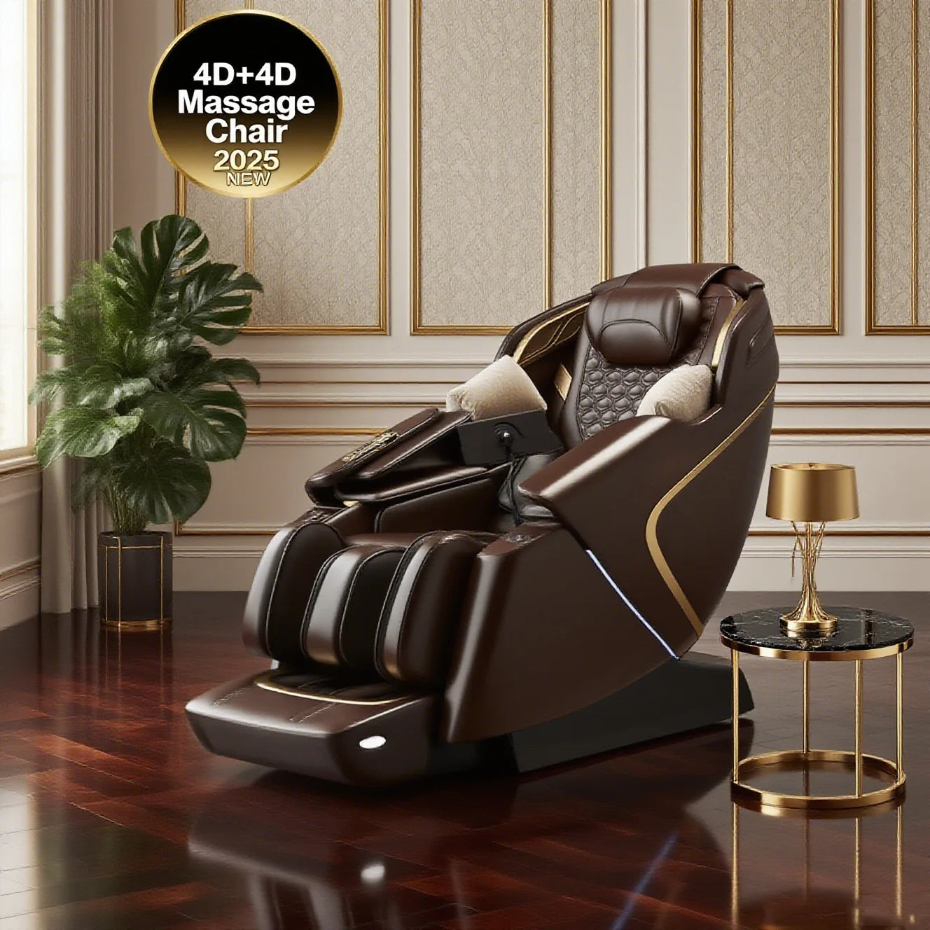 Home Electric Massage Chair Full Body 8D Daul Core Zero Gravity SL-Track Shiatsu Stretch Professional Massage Chairs with Heat