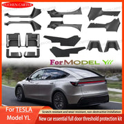 For Tesla Model YL 2026 TPE Front Rear Door Sill Protector Threshold Strip Waterproof Anti-kick Guard Panel Interior Accessories