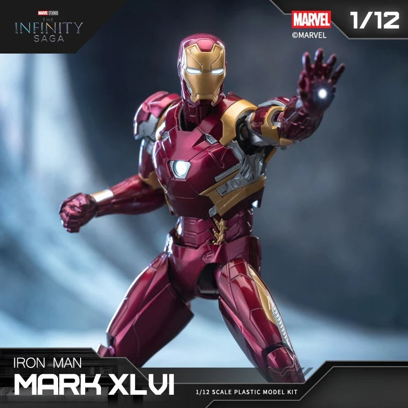 In Stock Fondjoy Iron Man Mk46 Assembled Model Action Figure 1/12 Iron Man Model Collectible Model PVC Model Boys Birthday Gifts
