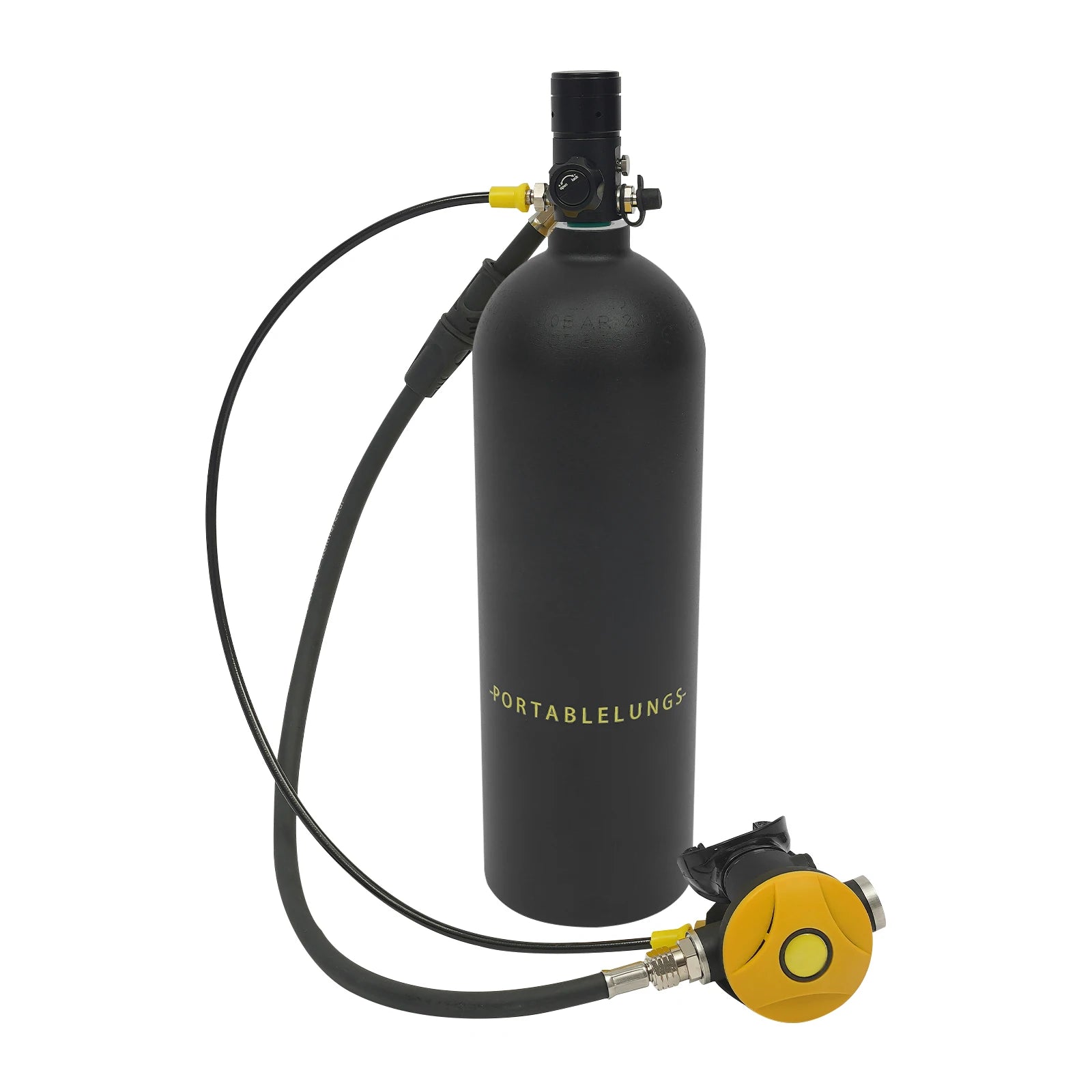 2L 30-50Min Scuba Tank Kit 6061 Aluminium Alloy M18x1.5 Interface Dual-Shoulder Harness Dive Mask 0.53Gal for Shallow Water Snorkeling and Emergency Backup
