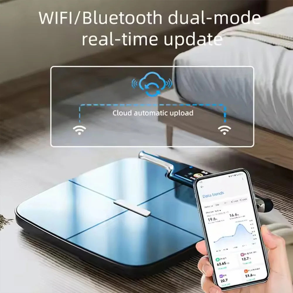 Smart WIFI Scale FSA or HSA Eligible,8 Electrodes Digital Bathroom Scale for Body Weight and Fat, BMI, Muscle Mass 56 Body index