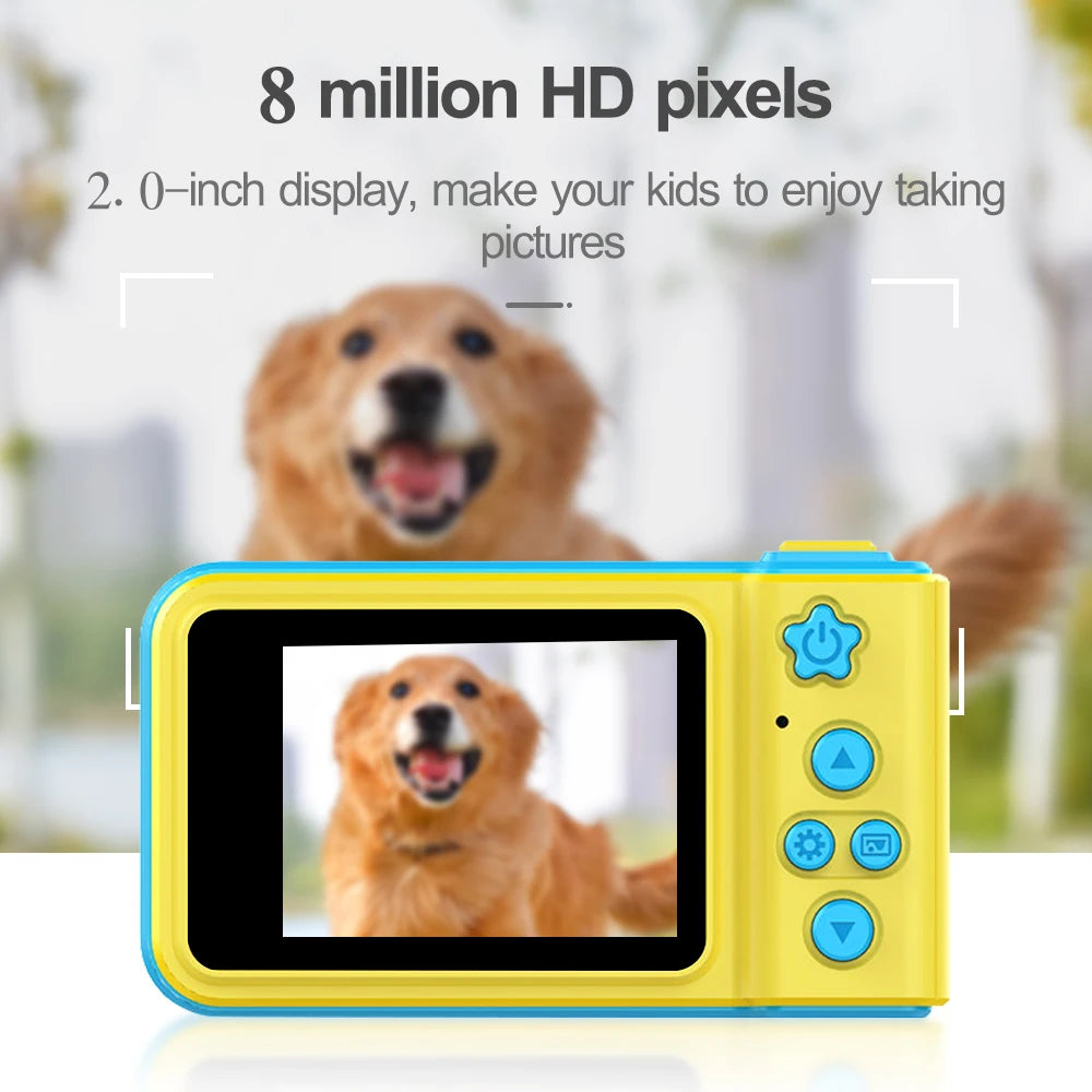 Capture every adorable moment with this baby camera featuring an 8.0MP sensor and HD screen—perfect for kids and family fun!