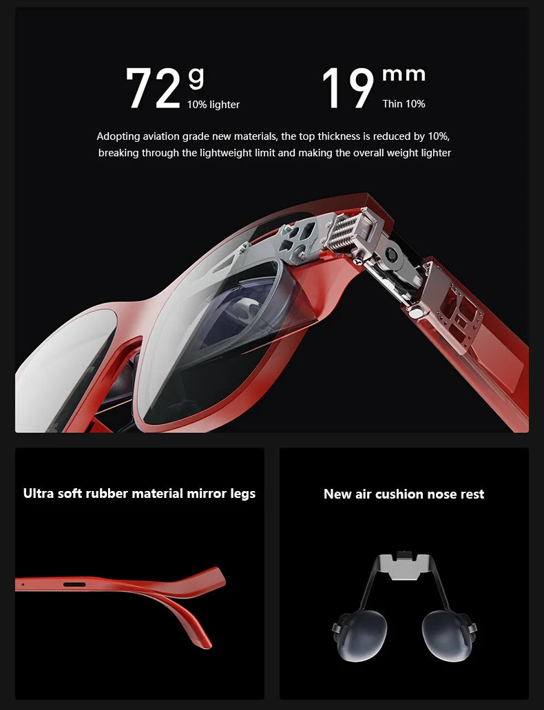Original XREAL Air 2 Smart AR Glasses 130 Inch Micro OLED Big Screen 120Hz 1080P View for Phone Computer Not VR Virtual Reality