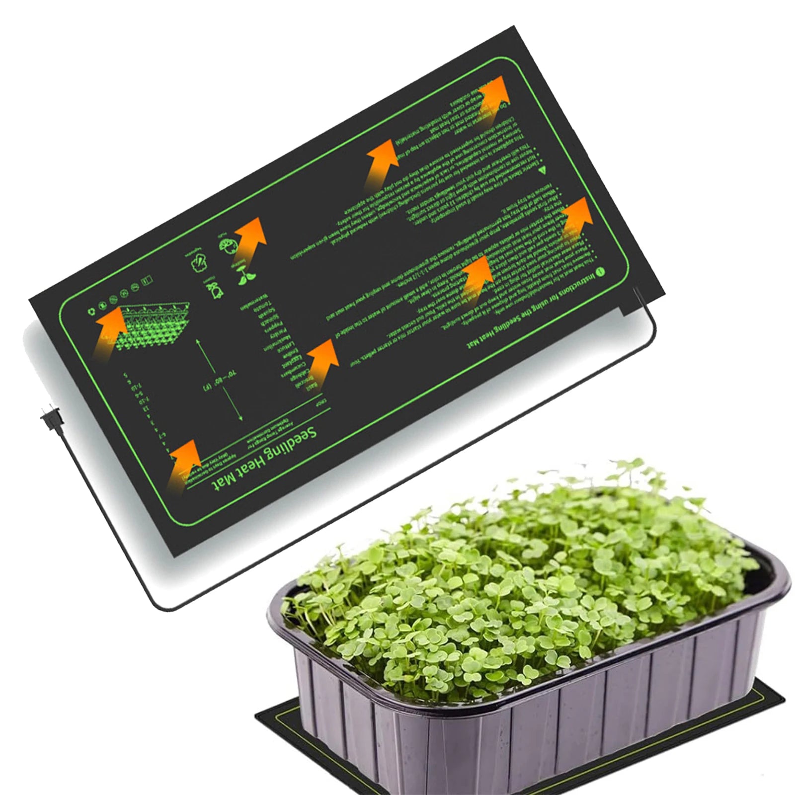Seedling Heating Pad For Seed Starting And Plant Germination Inside The Seedling Heating Pad For Hydroponics Waterproof Eu Plug
