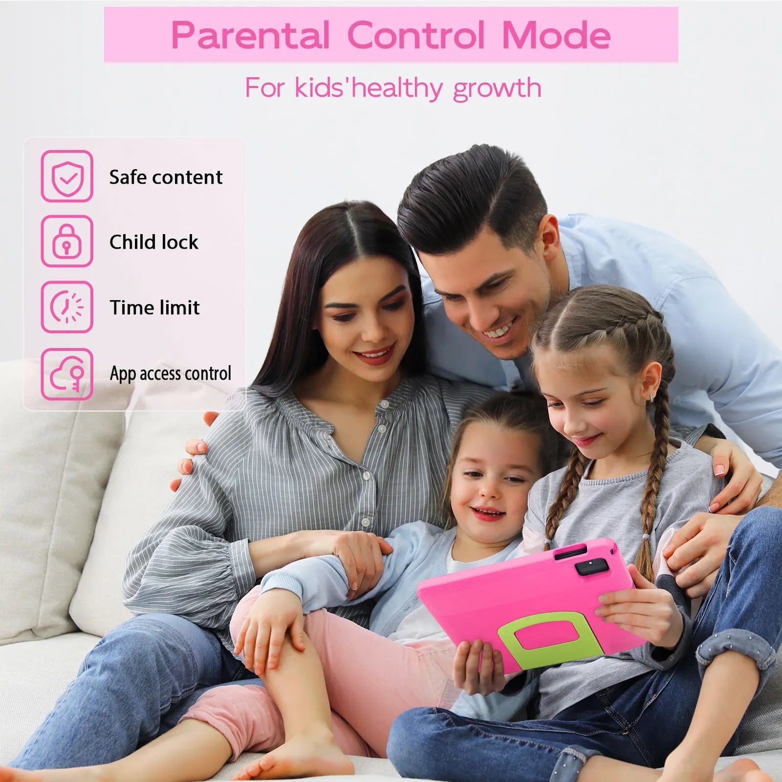 ANRY Kids Tablet Android 15 10.1 Inch CPU A523 2.0GHZ Octa-Core 4GB RAM 64GB ROM 5000Mah Dual Camera Tablets Children's Gifts