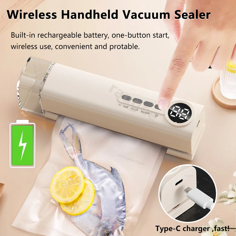 Food Vacuum Sealer Vacuum Packaging Machine Automatic Household Plastic Bag Sealer Food Vacuum Sealing Machine with Sealing Bags