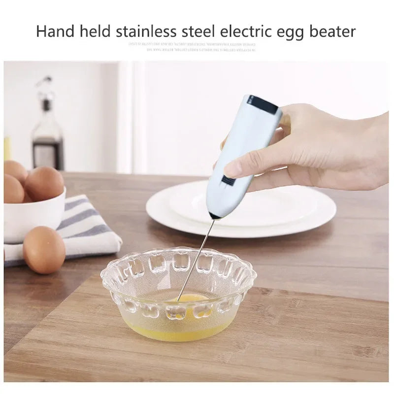 Electric Kitchen Whisk Mixer Home Handheld Mini Egg Beater Kitchen Blender Coffee Milk Tea Beat Up Cream Stirring
