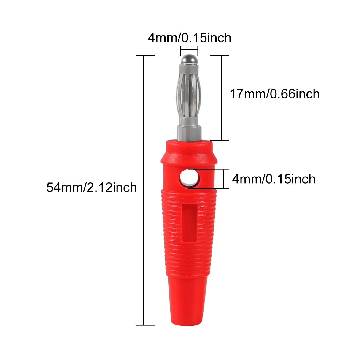10pcs 5pairs 4mm Banana Plugs 32A High Current Screw Type Banana Plug Male Connectors Adapters