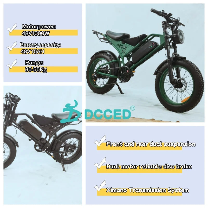 Explore off-road terrains effortlessly with this adult electric fat tire bicycle—an ideal companion for outdoor adventures!