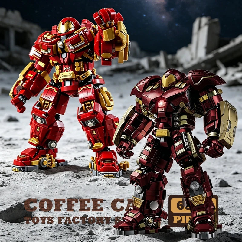 Mecha Iron Robot Bricks MOC Set Mechanical Hero Warrior Building Blocks Assembly Toys  Creative Action Figure Model Friend Gifts