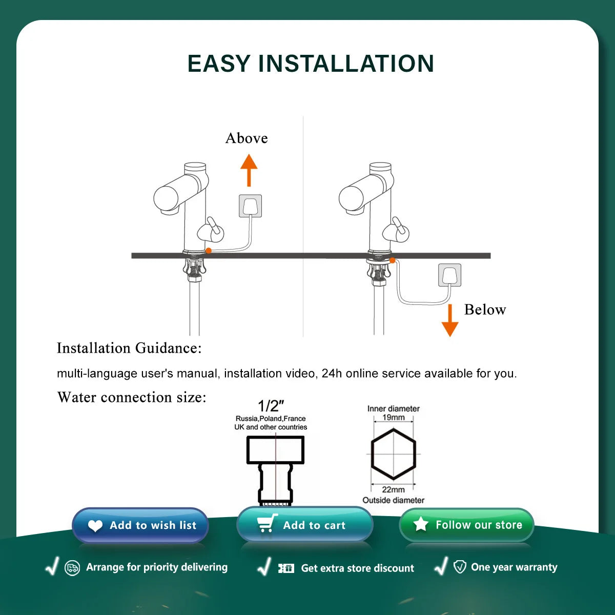 Briwellna 220V Water Heater Flowing Heater For Home Single Level Basin Faucet 2 in 1 Tankless Water Heating Tap Electric Geyser